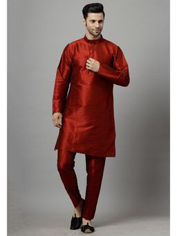 UTSAV FASHION - Men Regular Red Kurta with Pant