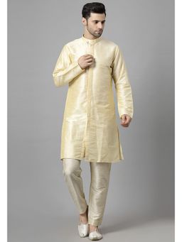 UTSAV FASHION - Men Regular Yellow Kurta with Pant