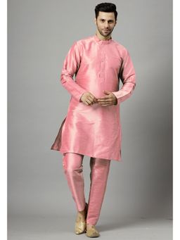 UTSAV FASHION - Men Regular Pink Kurta with Pant