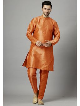 UTSAV FASHION - Men Regular Orange Kurta with Pant