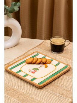 The Pitara Project - Wooden Platter - Monkey Business Square