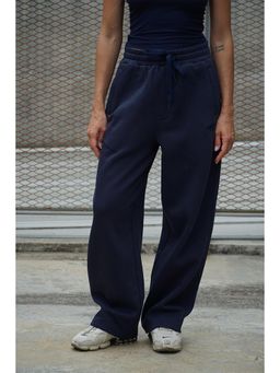 Bonkers Corner - Navy Blue On The Go Womens Solid Trackpant