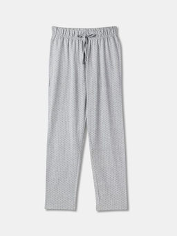R&B - Men's Grey Cotton Loose Fit Solid Casual Trouser