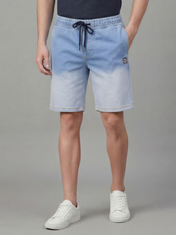 Being Human - Men's Blue Polycotton Regular Fit Colo block Shorts