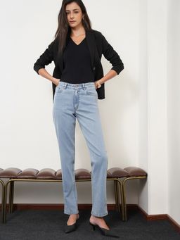FABLE STREET - Solid Light Blue Women Jeans