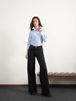 FABLE STREET - Denim Solid Black Women Jeans