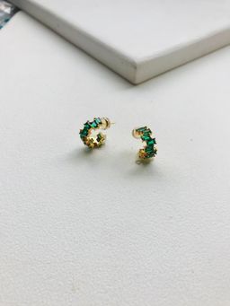 Rhea - Verdant Orbit Hoop Earrings
