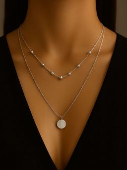 House of Pehr - Silver Plated Layered Chain Necklace