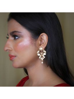 Amaltaas - Sitara Big Art Deco Drop Earring