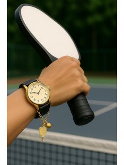House of Pehr - Gold Plated Pickleball Watch Charm