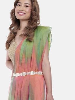 I Jewels - Gold-Plated Kundan Studded Adjustable Kamarbandh