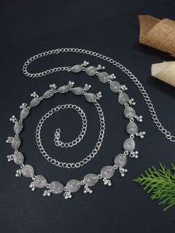 I Jewels - Oxidised Adjustable Waist Chain