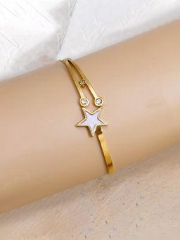 Designs & You - White Gold Plated Star Themed Anti Tarnish Bangle Style Bracelet