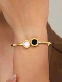 Designs & You - Roman Numerals Anti Tarnish Gold Plated Geometric Bracelet