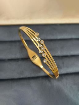 Designs & You - White Gold Plated Contemporary Anti Tarnish Geometric Bracelet