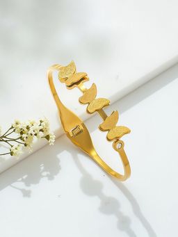 Designs & You - Gold Plated Butterfly Anti Tarnish Bangle Style Bracelet