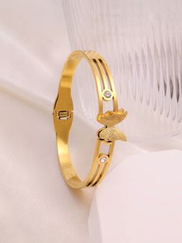 Designs & You - Gold Plated Stainless Steel Bangle Style Bracelet