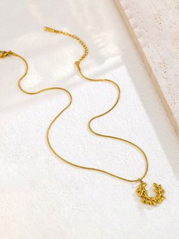 Designs & You - Gold Plated Anti Tarnish Crescent Moon Themed Pendant