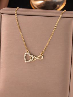 Designs & You - Gold Plated Anti Tarnish Infinity Heart Themed Pendant