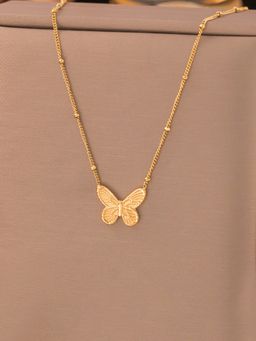 Designs & You - Gold Plated Anti Tarnish Stainless Steel Butterfly Themed Pendant
