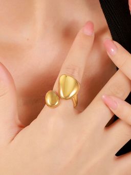 Designs & You - Gold Plated Anti Tarnish Stainless Steel Contemporary Ring