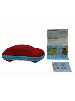 Spiky - Blue Frame Grey Lens Aviator UV Protection Sunglass 1526_BLUE_YLW