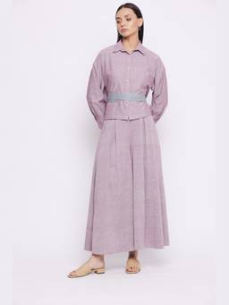 Doodlage - Women Purple Anne Shirt with Pant