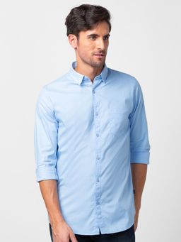 Spykar - Blue Full Sleeves Shirt For Men