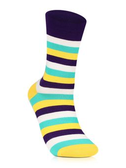 Bonjour - Mens Cozy Multi Color Stripes Socks