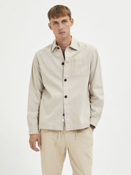 Selected - Beige Linen Overshirt