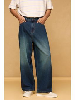 FREAKINS - Sea Blue Men's Wide Leg Jeans