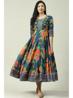 Biba - Teal Flared Fusion Wear