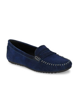 CARLO ROMANO - Solid Blue Leather Loafers