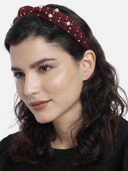 Laida - Red Embellished Hairband