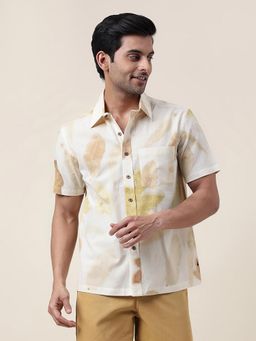 Fabindia - White Cotton Printed Shirt