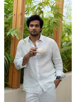 HILO DESIGN - Moonlit Ivory Linen Shirt