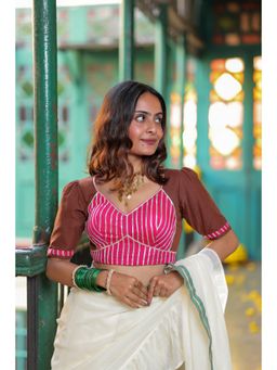 MONRI - Festive Stitched Brown Blouse