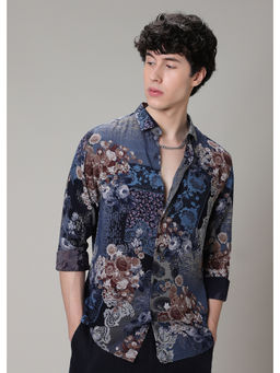 Banana Club - Navy Blue Floral Casual Shirt