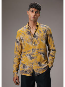 Banana Club - Mustard Abstract Casual Shirt
