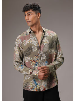 Banana Club - Olive Printed Casual Shirt
