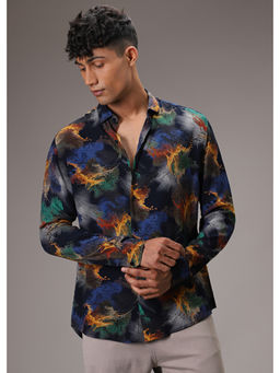 Banana Club - Blue Printed Casual Shirt