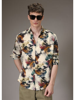 Banana Club - Cream Printed Casual Shirt