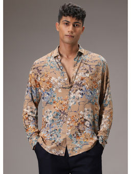 Banana Club - Beige Printed Casual Shirt