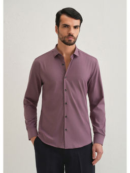Banana Club - Mauve Solid Plain Formal Shirt