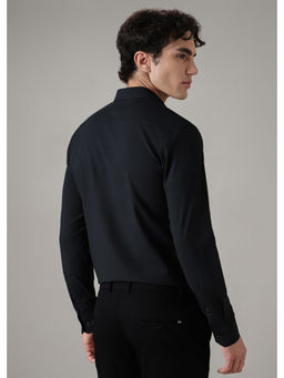 Banana Club - Black Solid Plain Casual Shirt