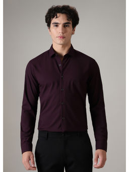 Banana Club - Maroon Solid Plain Casual Shirt