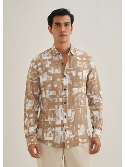 Banana Club - Brown Abstract Casual Shirt