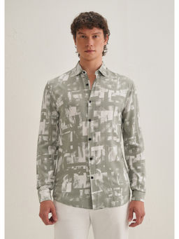 Banana Club - Green Abstract Casual Shirt