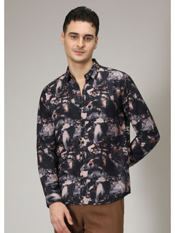 Banana Club - Navy Blue Abstract Casual Shirt