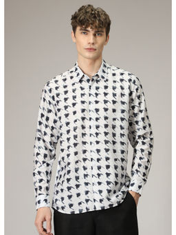 Banana Club - White Printed Casual Shirt